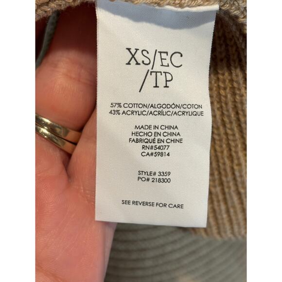 CAbi Abbey Road Tan Long Length Cardigan Sweater Style #3359 - size XS - Picture 5 of 5